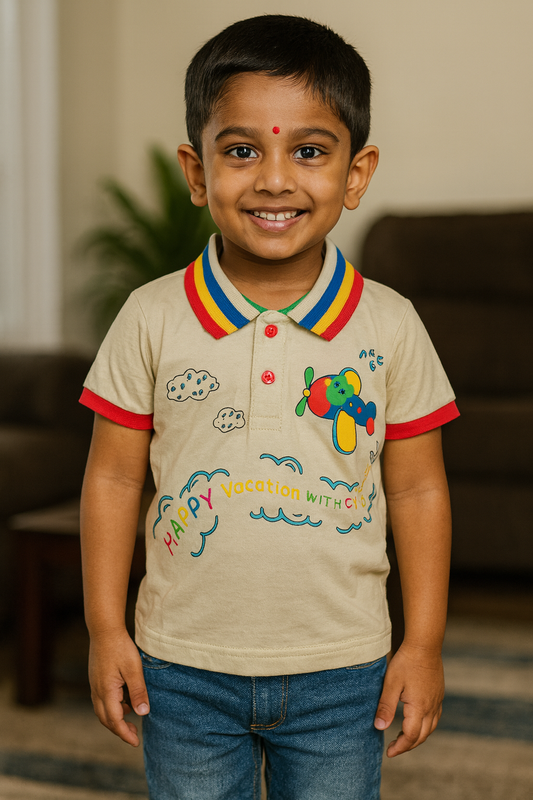 Premium Boy Collar T-Shirt - 9009