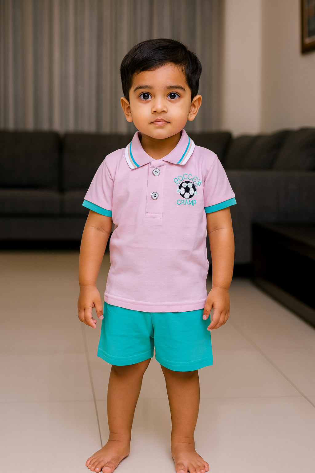 Premium Boy Collar Shorts Set - 199