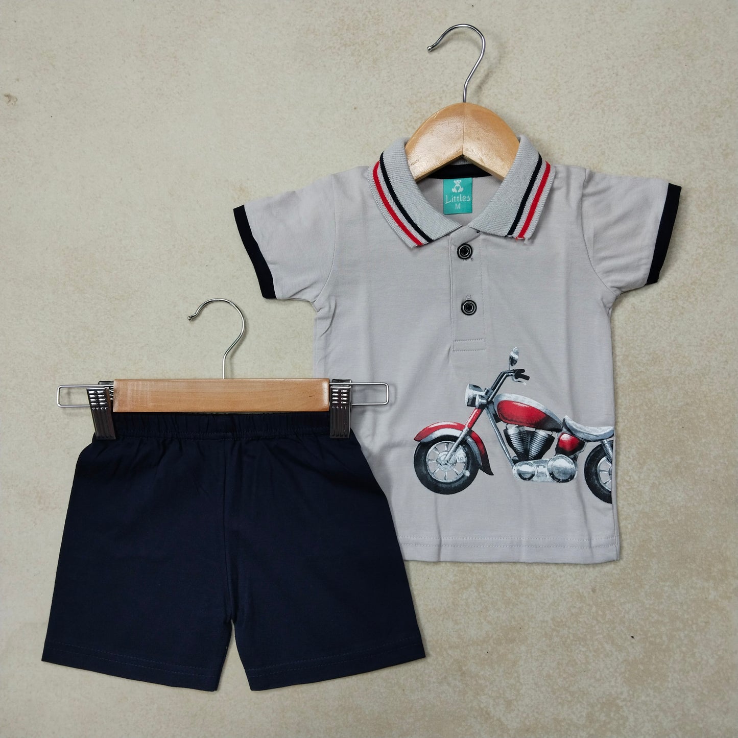 Premium Boy Collar Shorts Set - 199