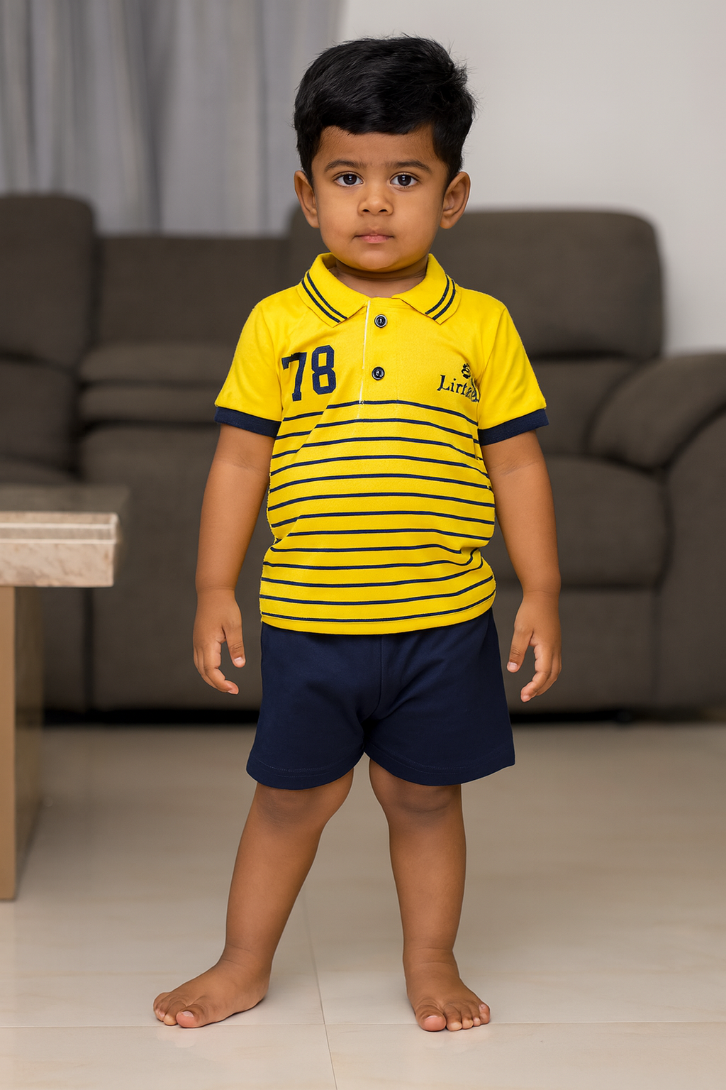 Premium Boy Collar Shorts Set - 199