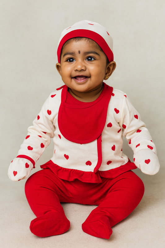 Premium Baby Girl 4 Pcs Set - 3008