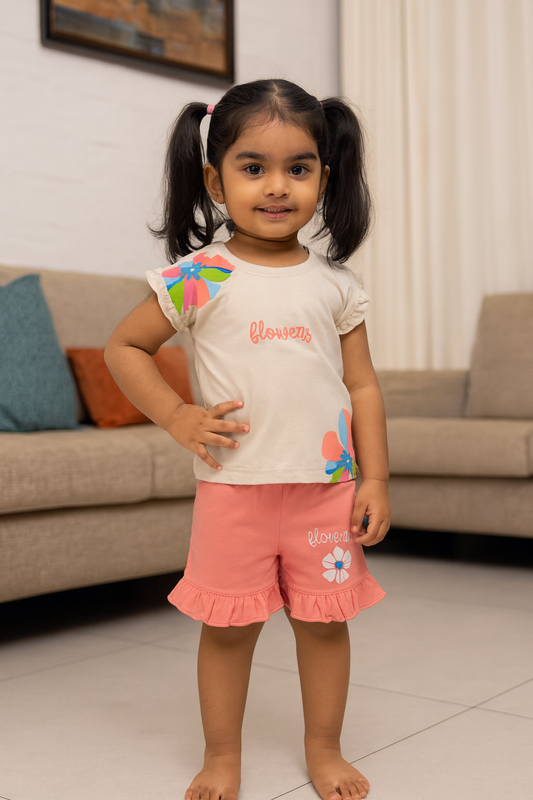 Premium Girl Fancy Shorts Set - 242
