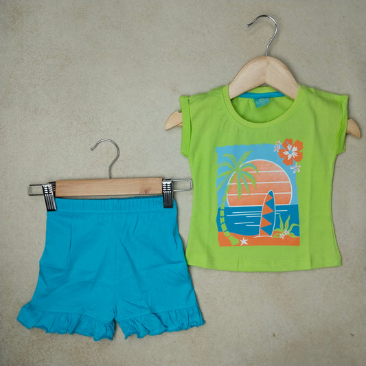 Premium Girl Fancy Shorts Set - 242