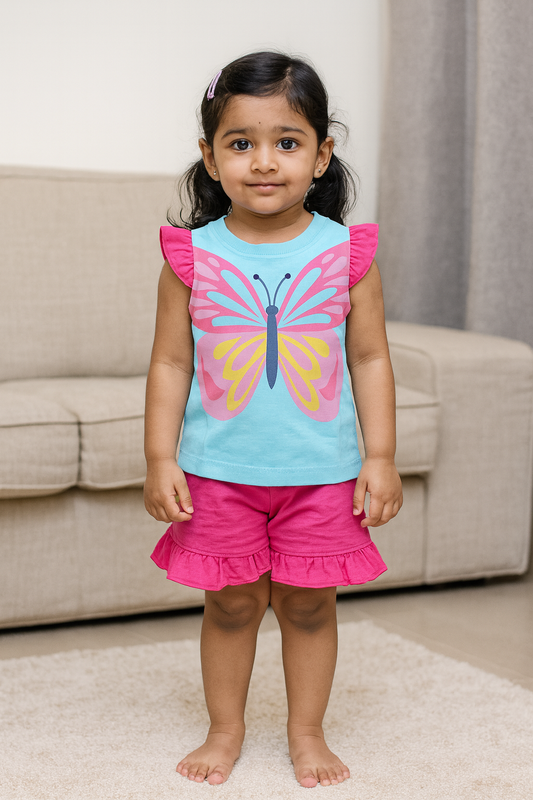 Premium Girl Fancy Shorts Set - 242