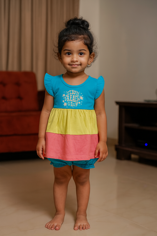 Premium Girl Fancy Frock Set - 243