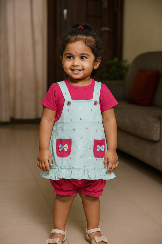 Premium Girl Dungaree Set - 244