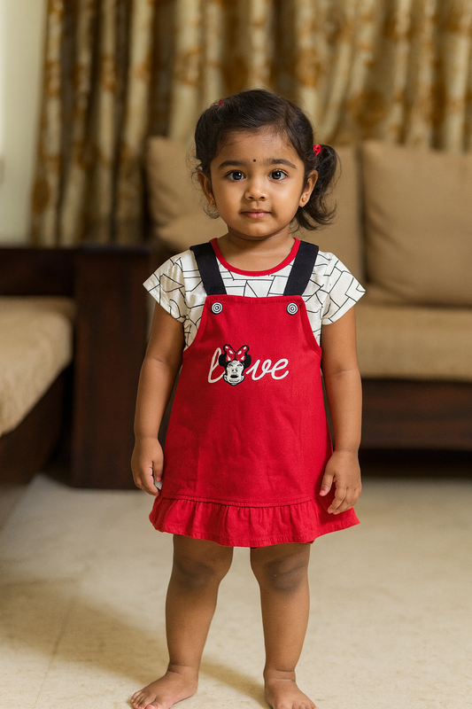 Premium Girl Dungaree Set - 244