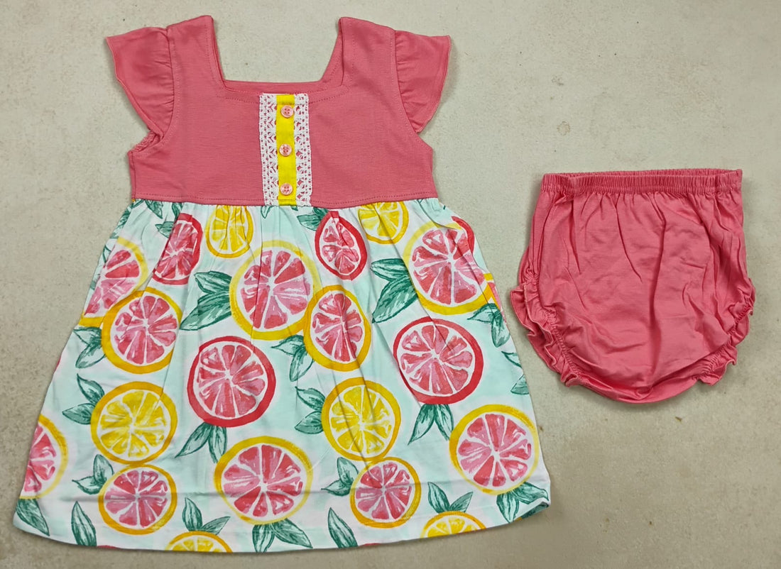 Premium Girl Baby Fancy Frock Set - 233