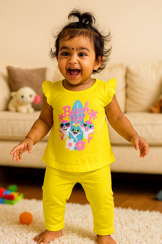 Baby Cotton Capri Set