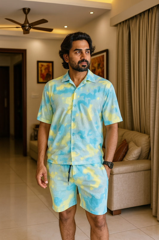 Mens Collar Co-ord  Set