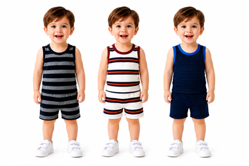 Sleeveless Shorts Set - Combo Pack of 3