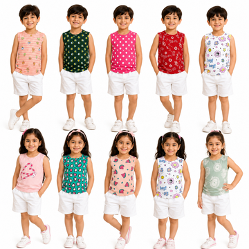 10 Cotton Sleeveless T shirt- Combo Pack