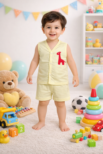 Premium Baby front Button Shorts Set-3002