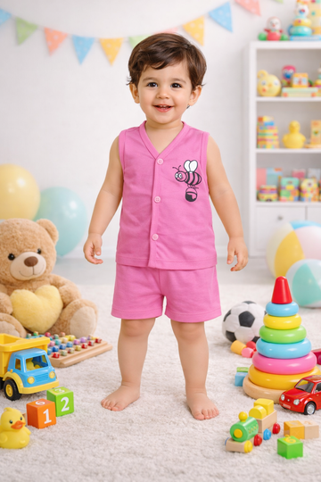 Premium Baby front Button Shorts Set-3002
