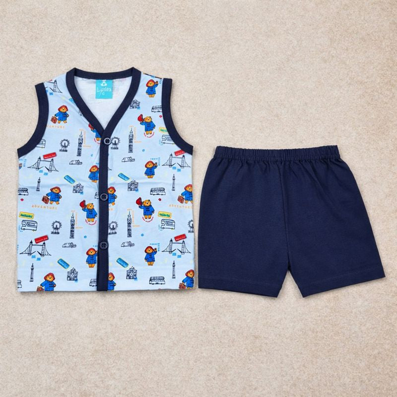 Premium Baby front Button Shorts Set-3002