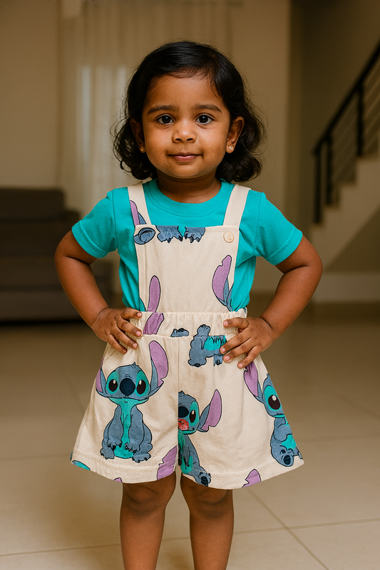 Premium Girl Baby Dungaree Set - 222