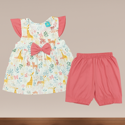 Baby Girl Frock Shorts set  - 229