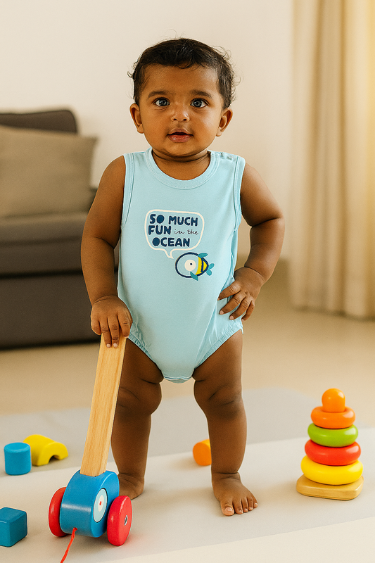 Premium Baby Plain Romper  - 3007