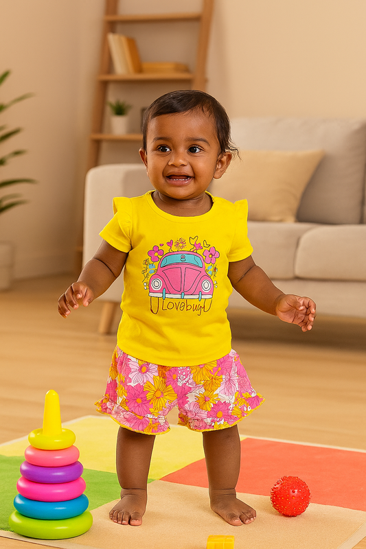 Premium Girl Baby Fancy Shorts Set  - 227