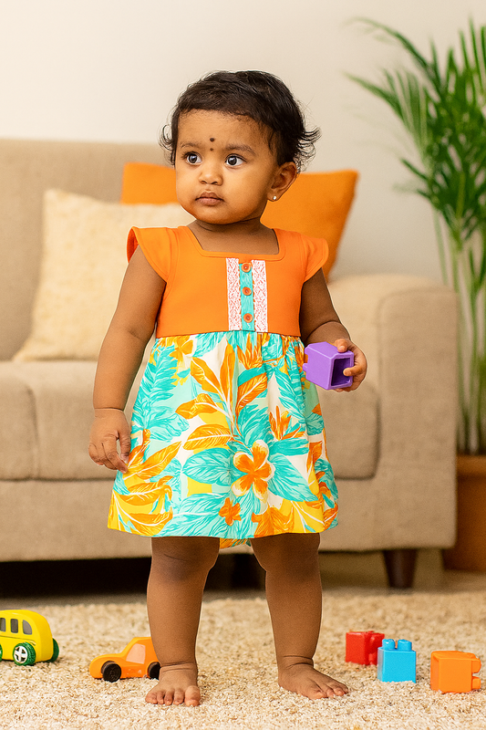Premium Girl Baby Fancy Frock Set - 233