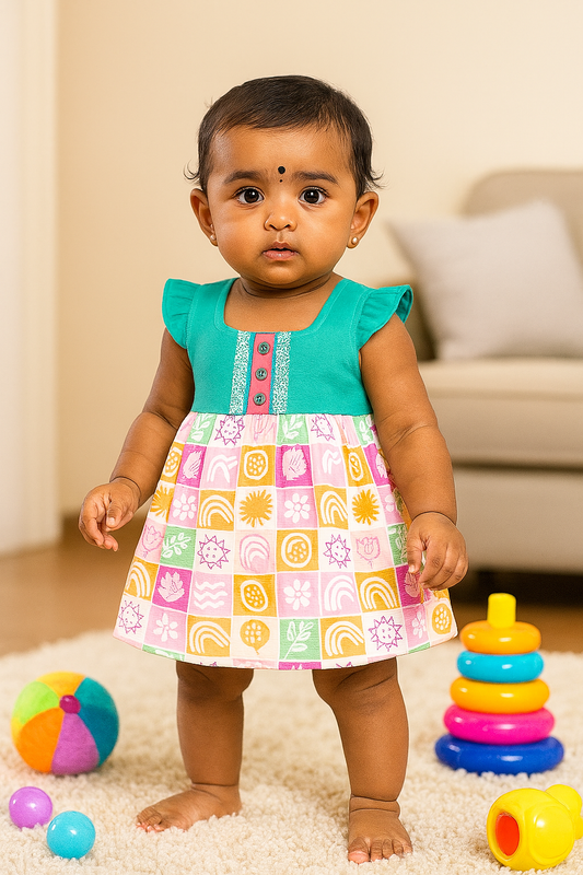 Premium Girl Baby Fancy Frock Set - 233