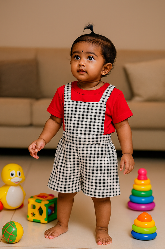 Premium Girl Baby Dungaree Set  - 222