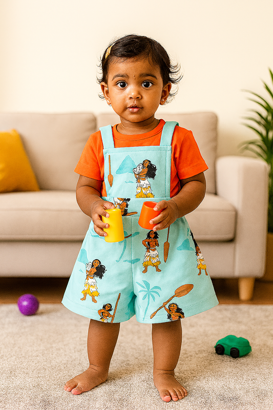 Premium Girl Baby Dungaree Set  - 222