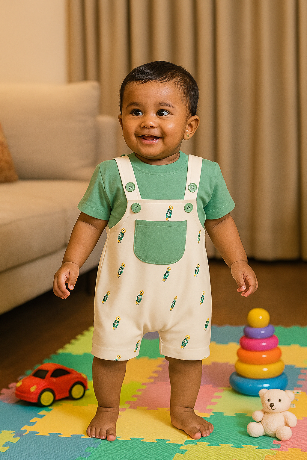 Premium Boy Baby Dungaree Set