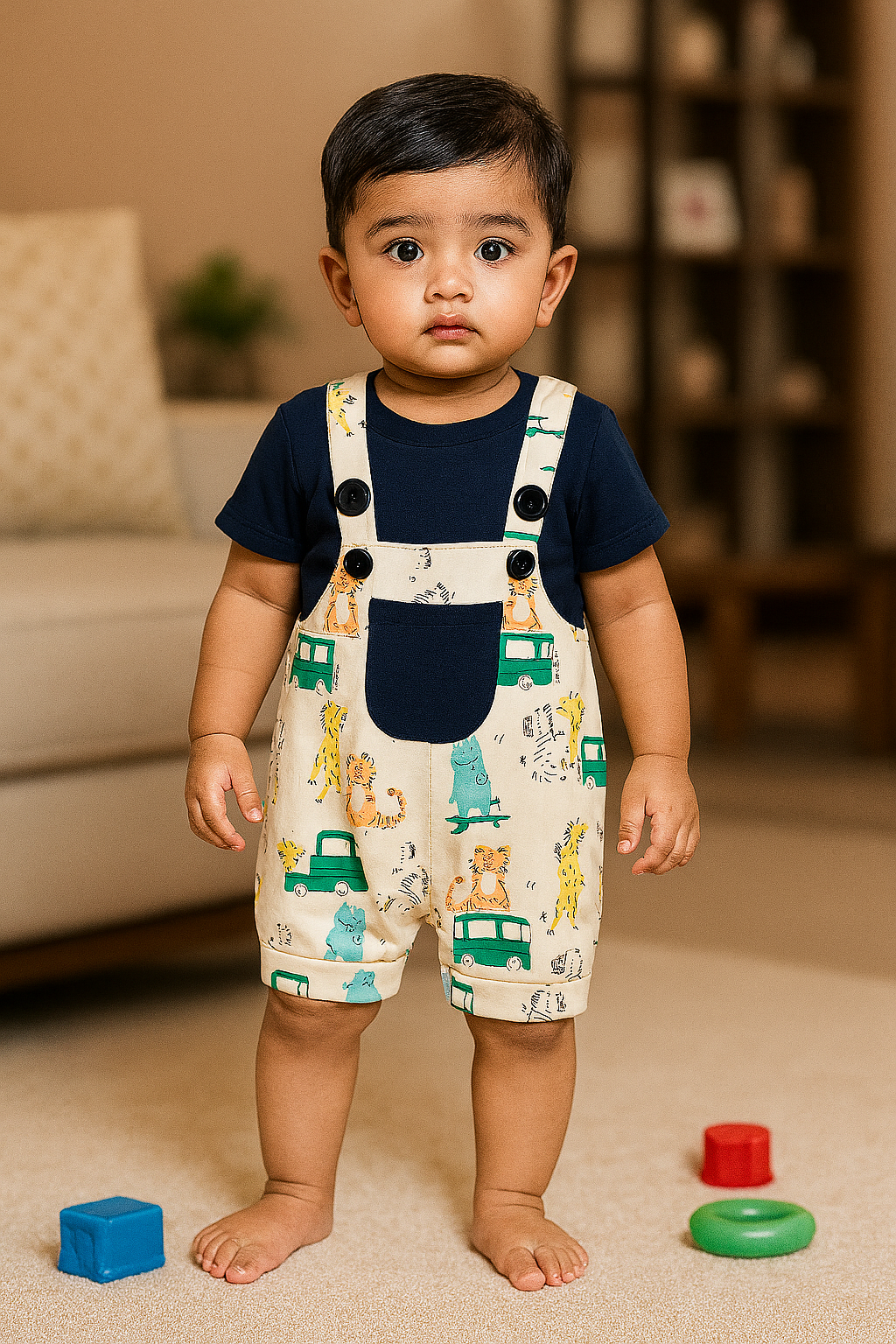 Premium Boy Baby Dungaree Set