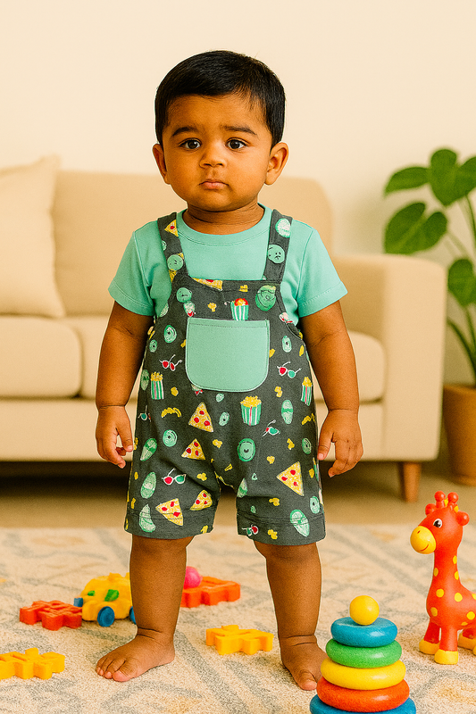 Premium Boy Baby Dungaree Set - 217
