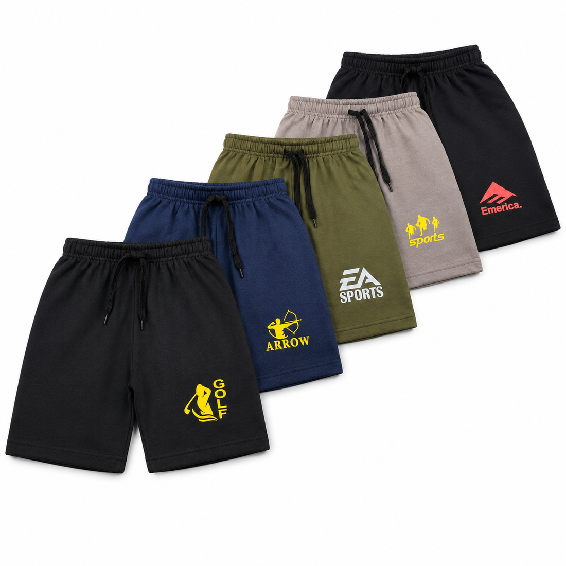 COMBO PACK OF 5 PLAIN SHORTS