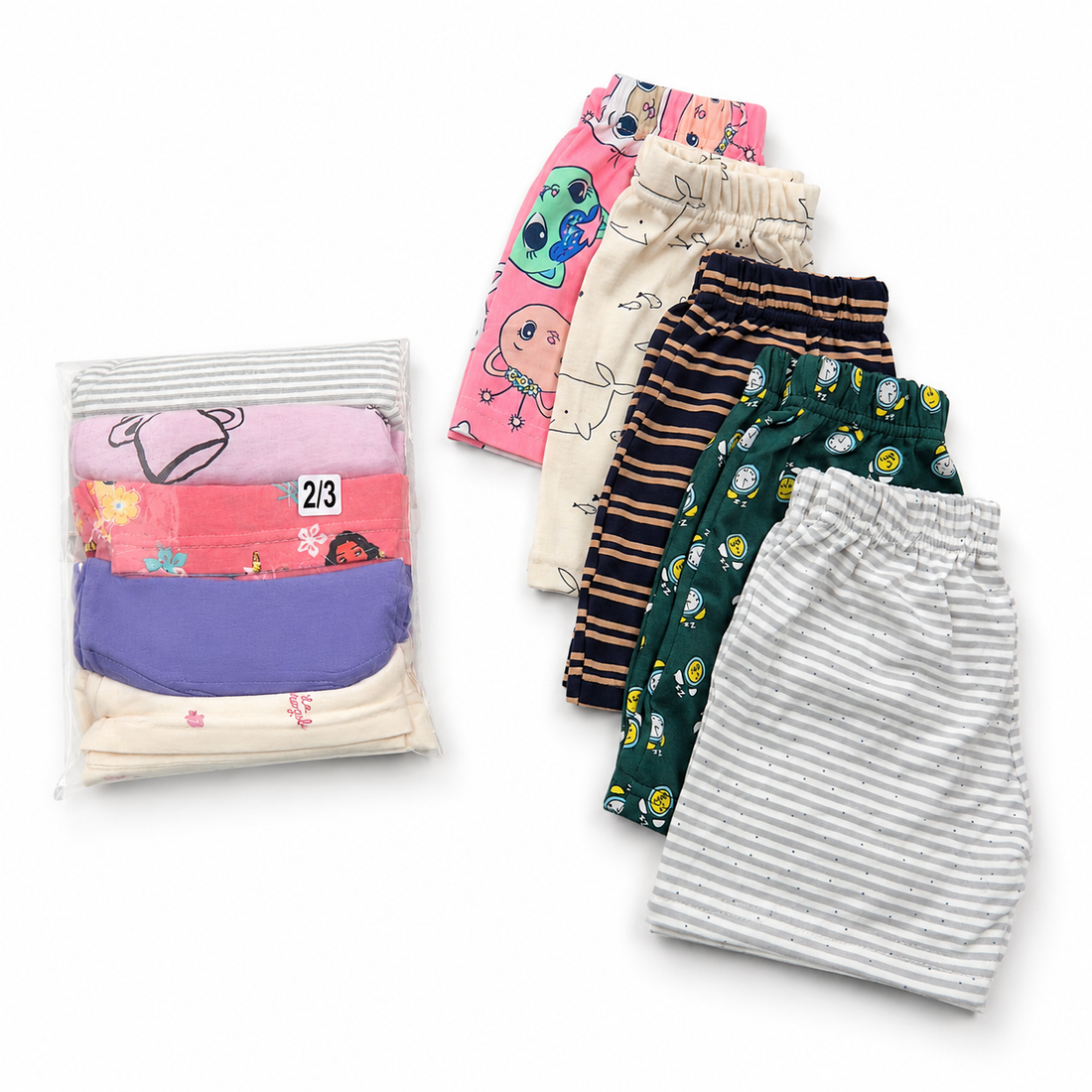 5 Cotton Shorts Combo