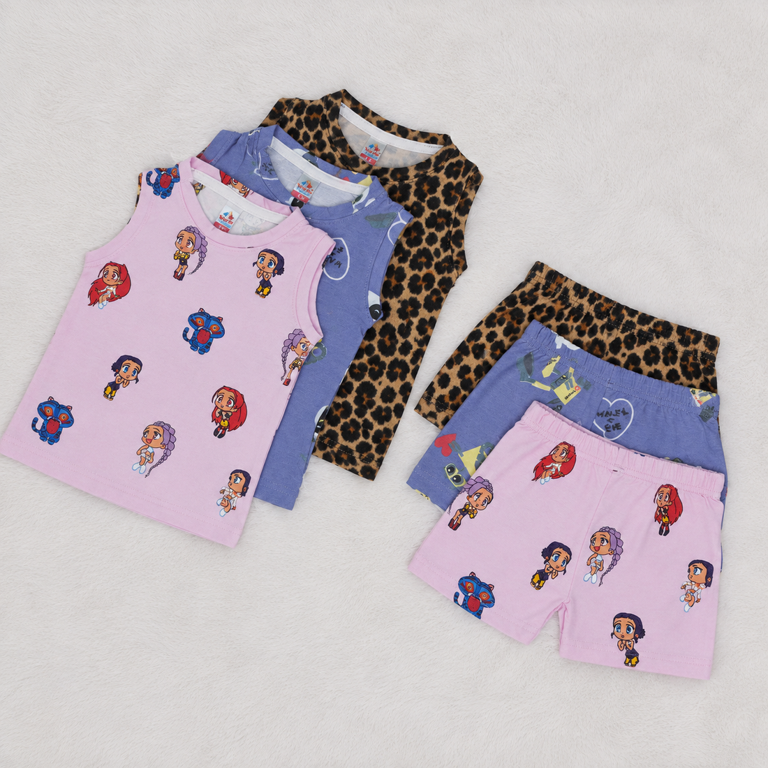 premium sleeveless shorts set - Combo pack of 3
