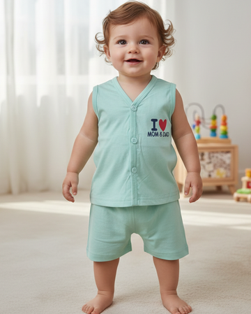 Premium Baby front Button Shorts Set-3002