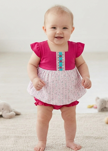 Premium Girl Baby Fancy Frock Set - 233