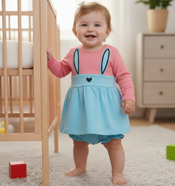 Premium Girl Full Sleeve Frock Set -251