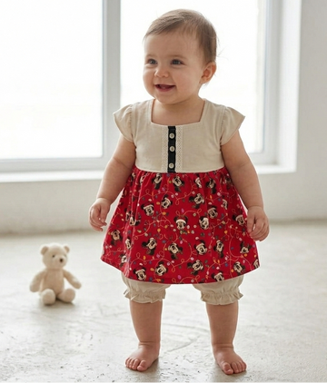 Premium Girl Baby Fancy Frock Set - 233