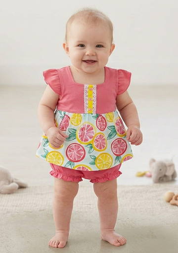 Premium Girl Baby Fancy Frock Set - 233