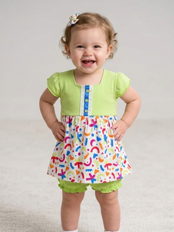 Premium Girl Baby Fancy Frock Set - 233