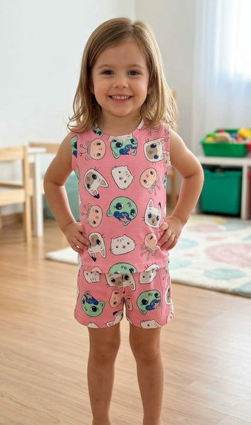 Premium Sleeveless Co-rd Shorts Set