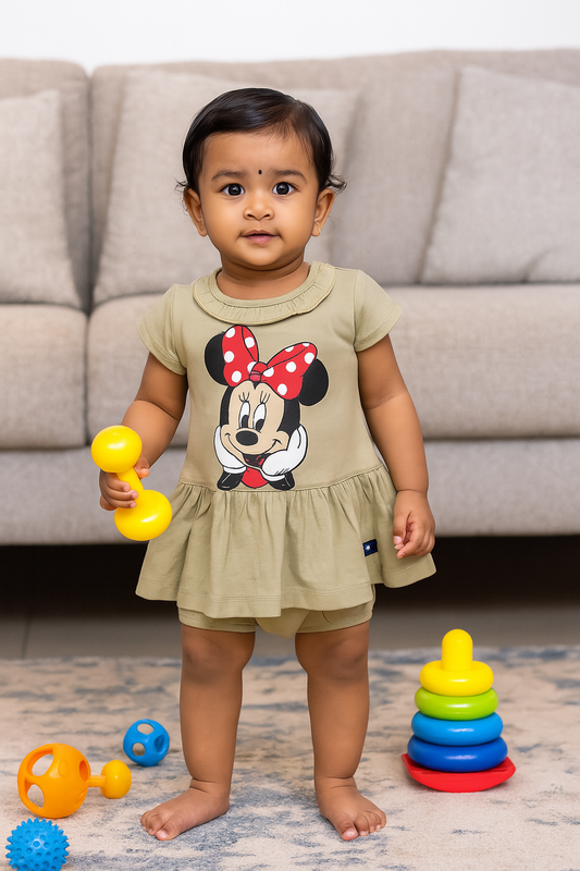 Baby Girl Frock Shorts set  - 212