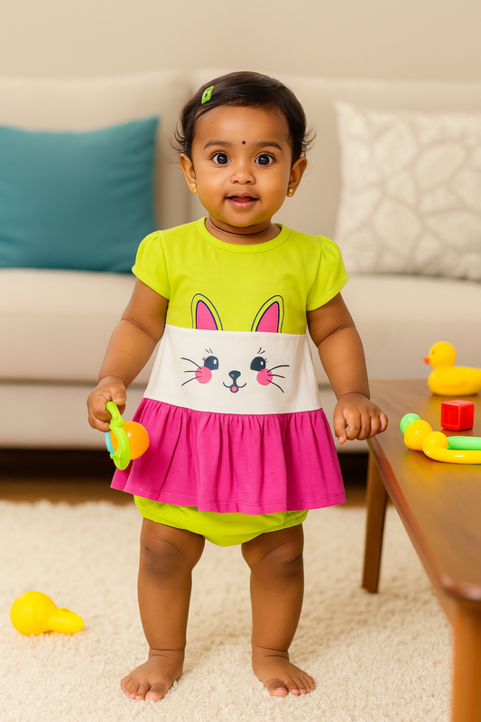 Baby Girl Frock Shorts set  - 212