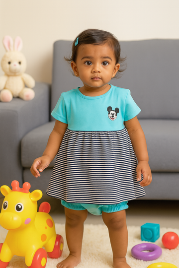 Baby Girl Frock Shorts set  - 212